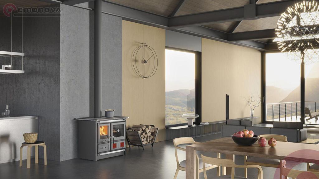 Stedilnik na drva la nordica rosa l 5 steel 25