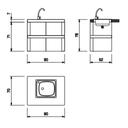 Palazzetti garden sink-module-90-red dims