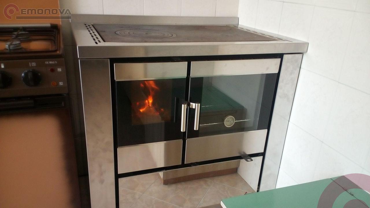 Štedilnik na drva Cadel Kook 90 z inox oblogo