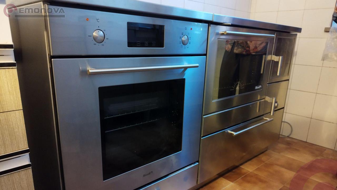 Kombiniran štedilnik na drva Rizzoli serija R inox