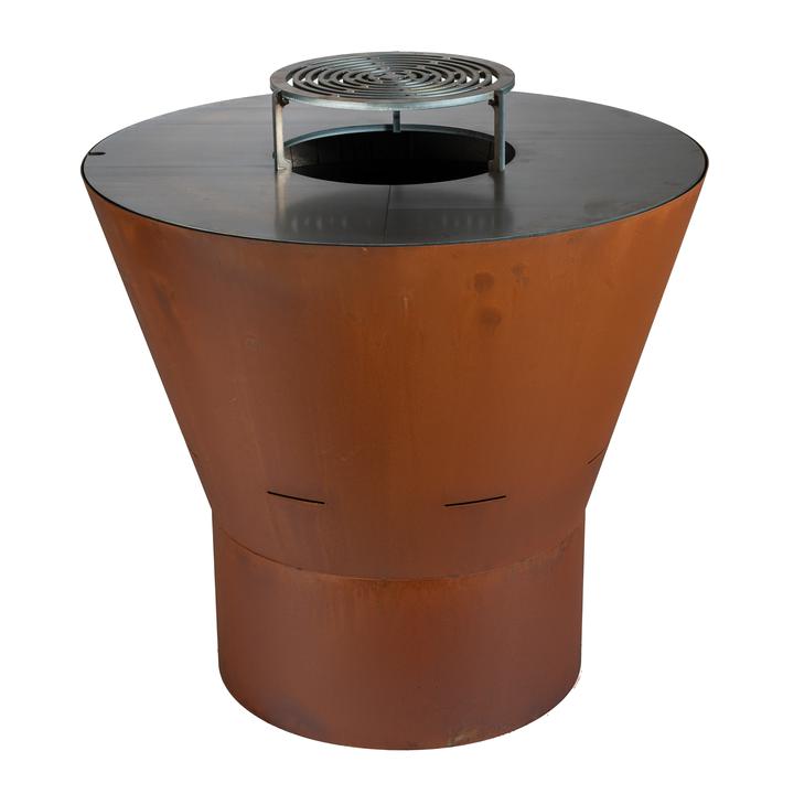 [GFTKPBQ130] Vrtno kurišče z žar ploščo La FerroTecnica Azalea 60 corten