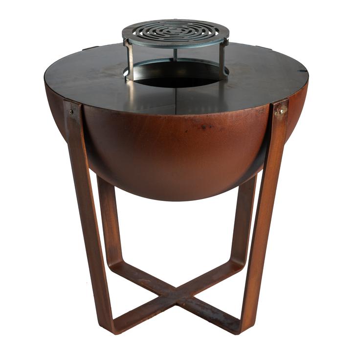 [GFTKPBQ155] Vrtno kurišče z žar ploščo La FerroTecnica Iris 100 corten