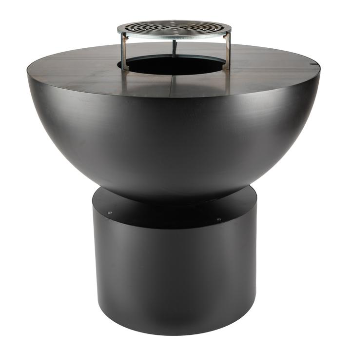 [GFTKPBQ140A] Vrtno kurišče z žar ploščo La FerroTecnica Primula 60 črno