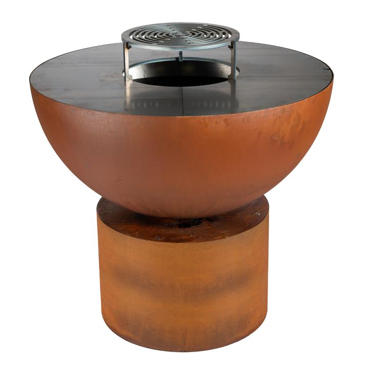 [GFTKPBQ140] Vrtno kurišče z žar ploščo La FerroTecnica Primula 60 corten