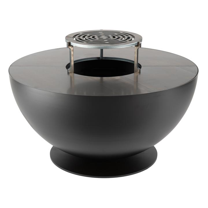 [GFTKPBQ156A] Vrtno kurišče z žar ploščo La FerroTecnica Tulipano 100 črno