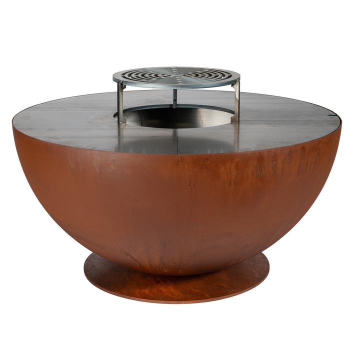 [GFTKPBQ157] Vrtno kurišče z žar ploščo La FerroTecnica Tulipano 80 corten