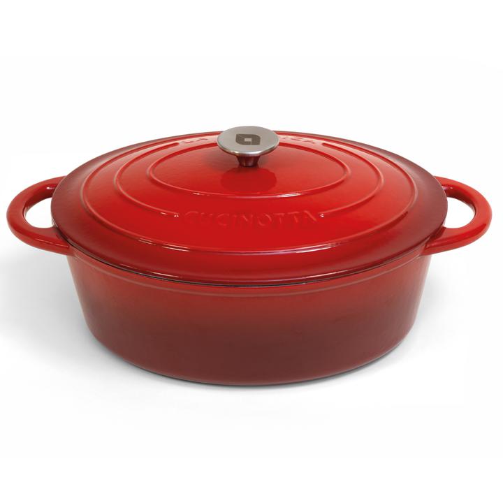 [HLNHK7019015] Emajliran litoželezni lonec oval 33 cm 6 litrov La Nordica Le Cucinotte Oval 33